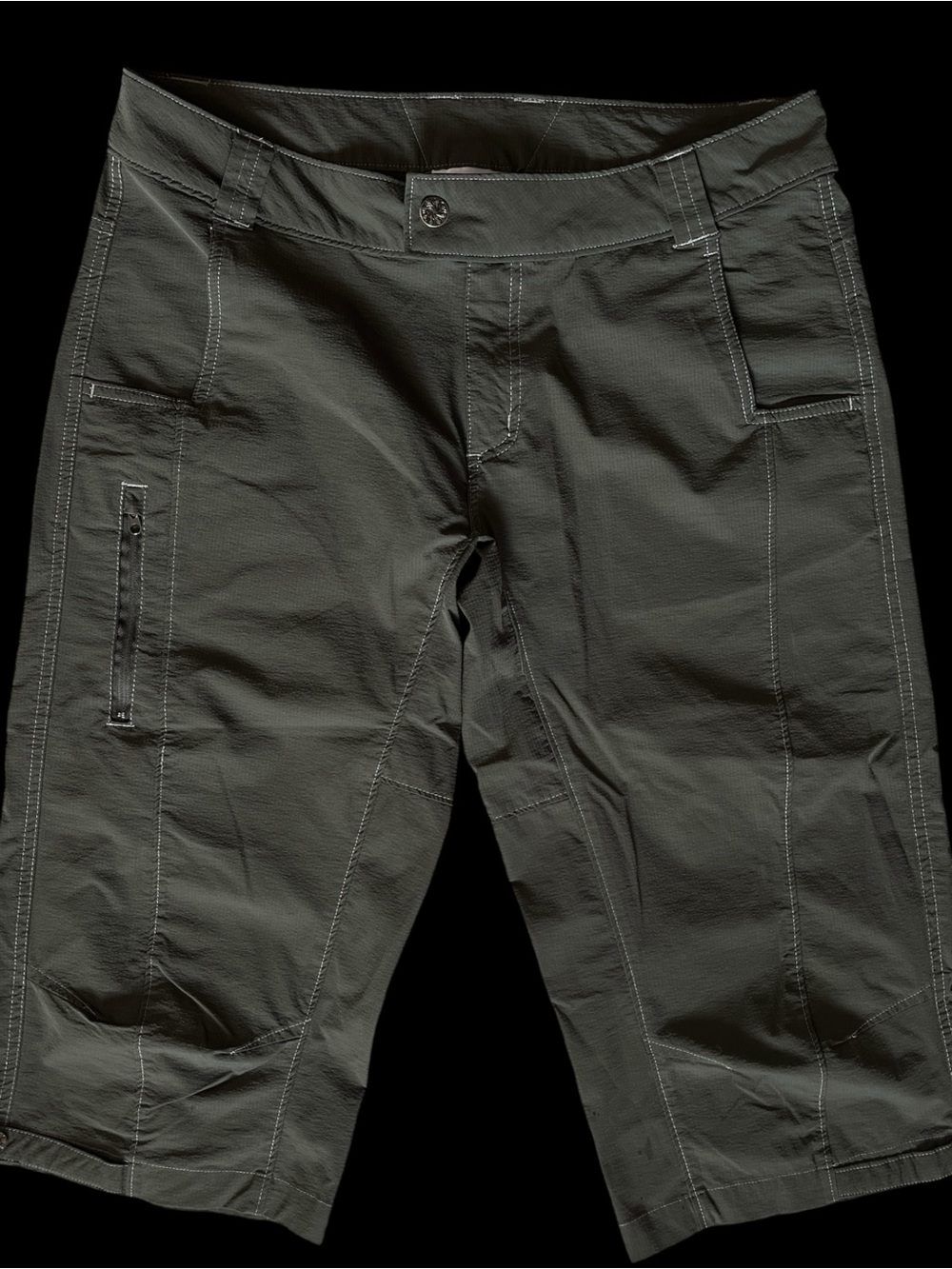 Outdoor hiking Nylon Olive Capri Cargo Pants Size 10 Fast Shipping
